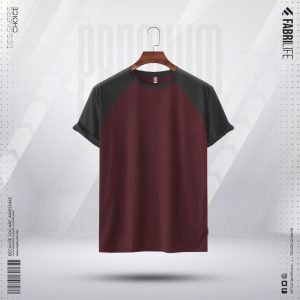 Mens Premium Short Sleeve Raglan – Maroon